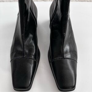 Paul Green Black Leather Ankle Boots